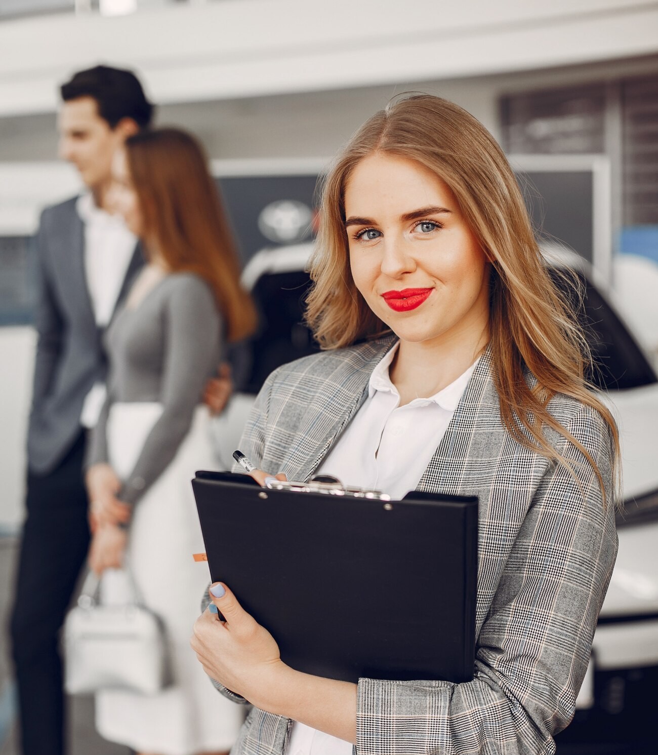 HR professional with documents